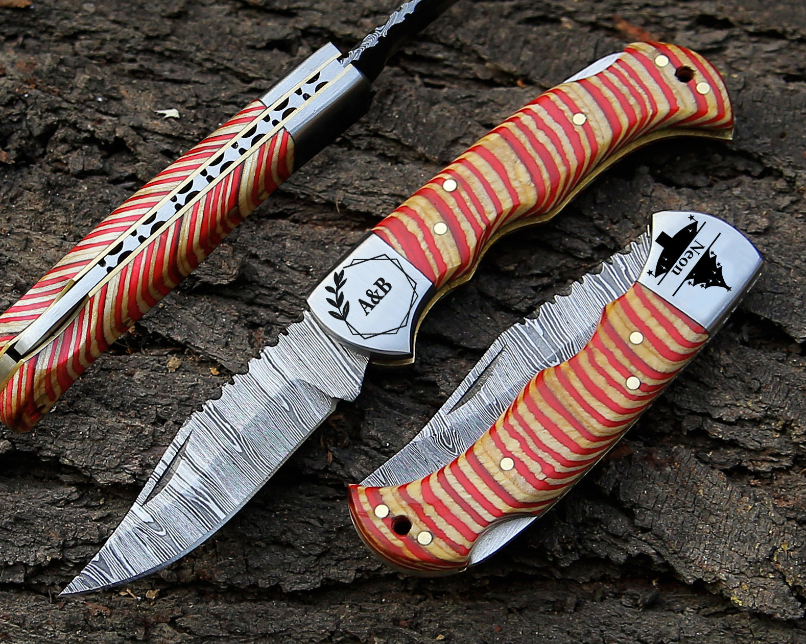 Damascus Steel Folding Knife – Handcrafted Pocket Blade Hand-Forged Steel with Ergonomic Handle