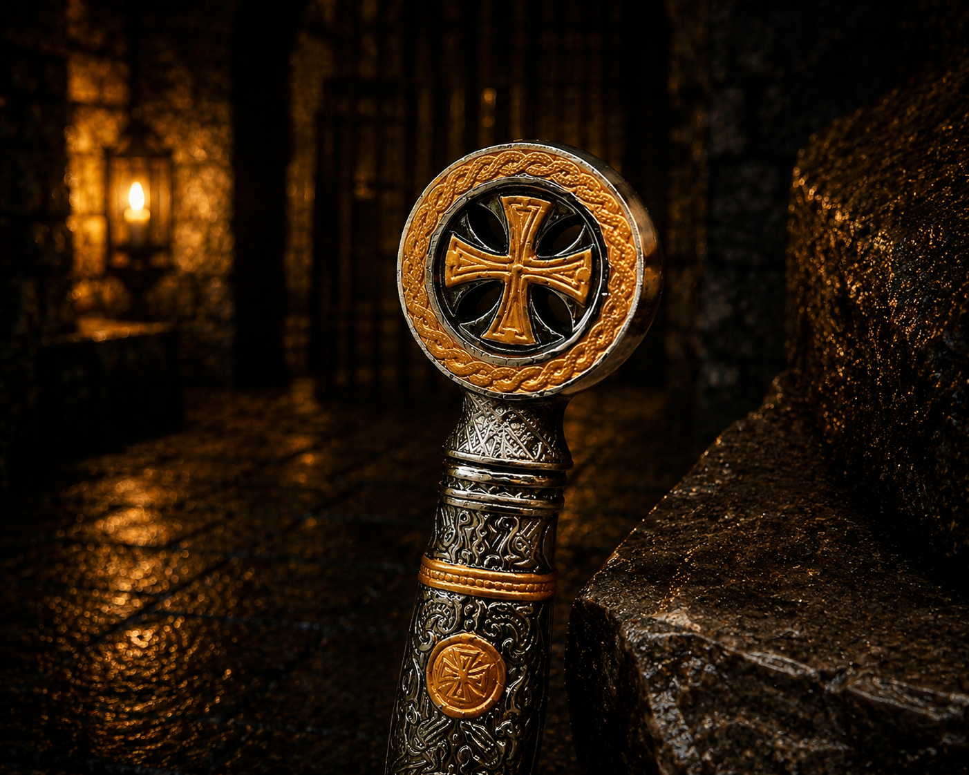 Handmade Oath Keeper Damascus Sword Engraved Blade, Medieval Decorative Sword for Display Halloween Costume Gift