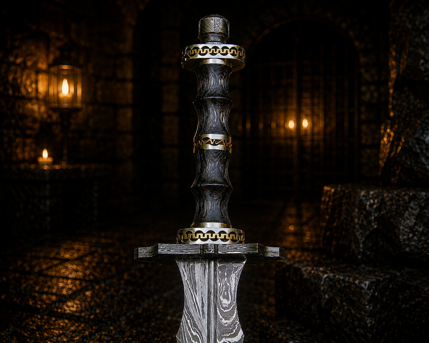 Handmade Raven mark Long Sword Fantasy Sword with Engraved Blade, Medieval Decorative Sword for Display Halloween Gift for Dad