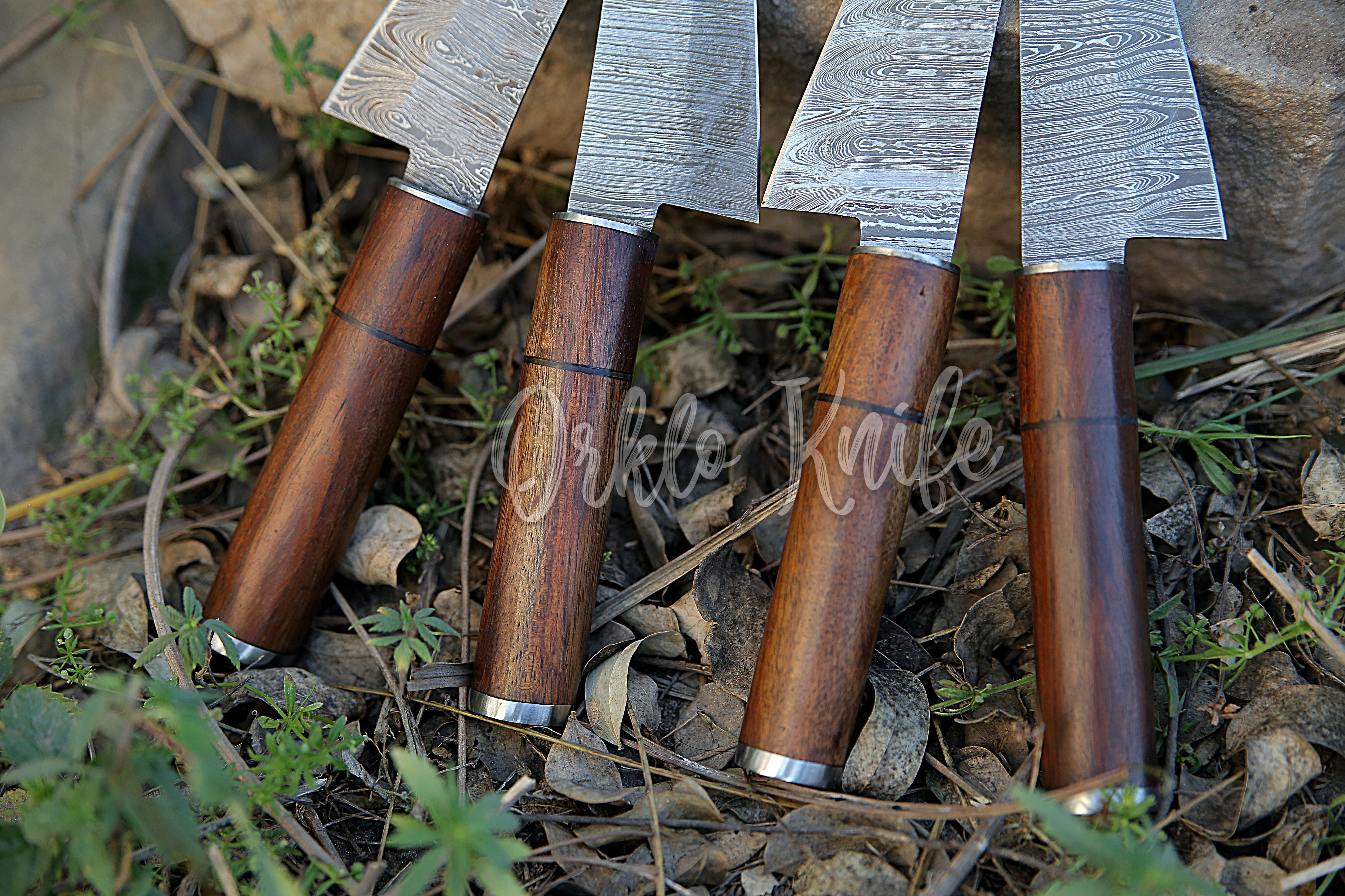 Damascus steak knives set of 4 PCS - Orkloknife