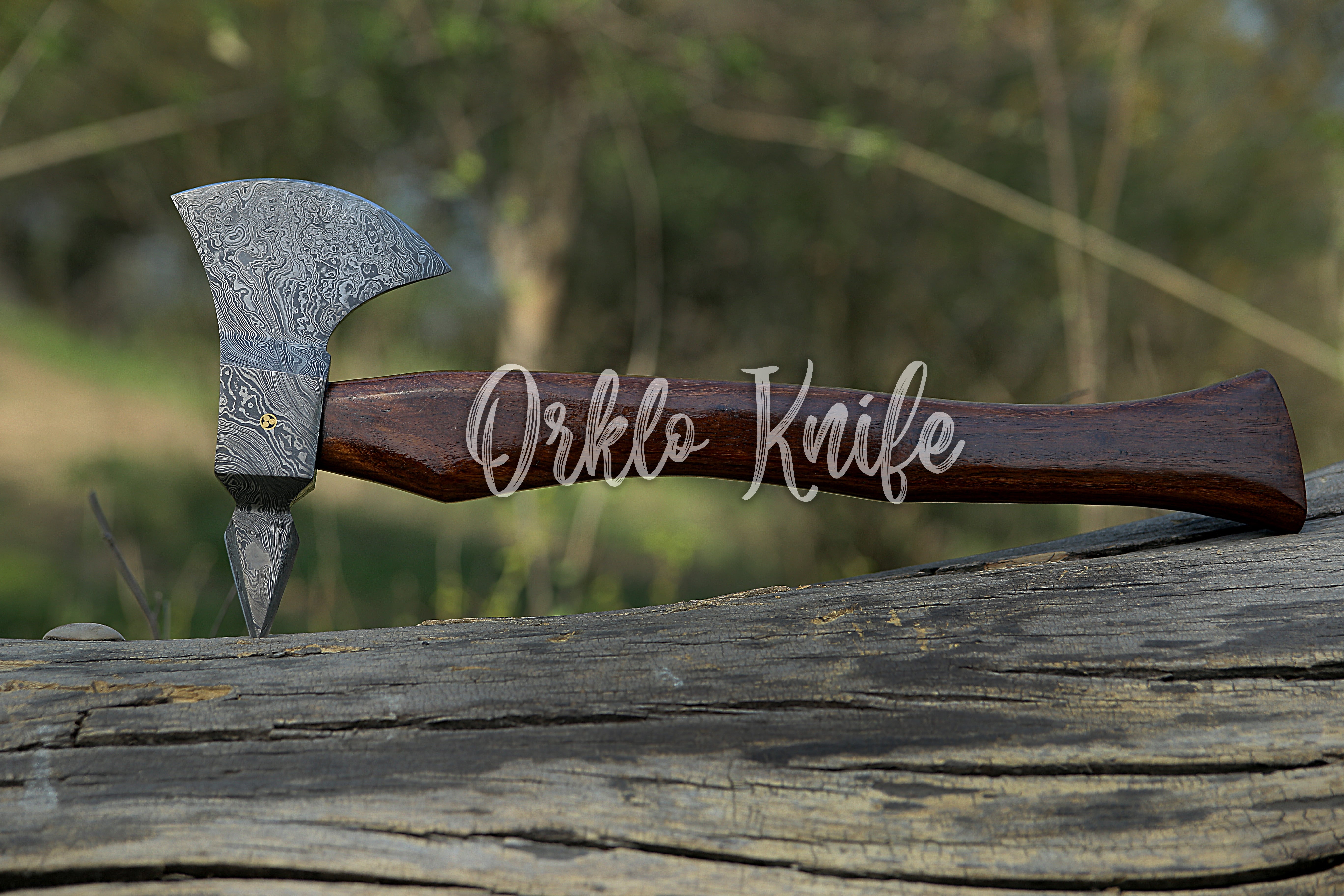 Handmade Axe with Pouch - Orkloknife