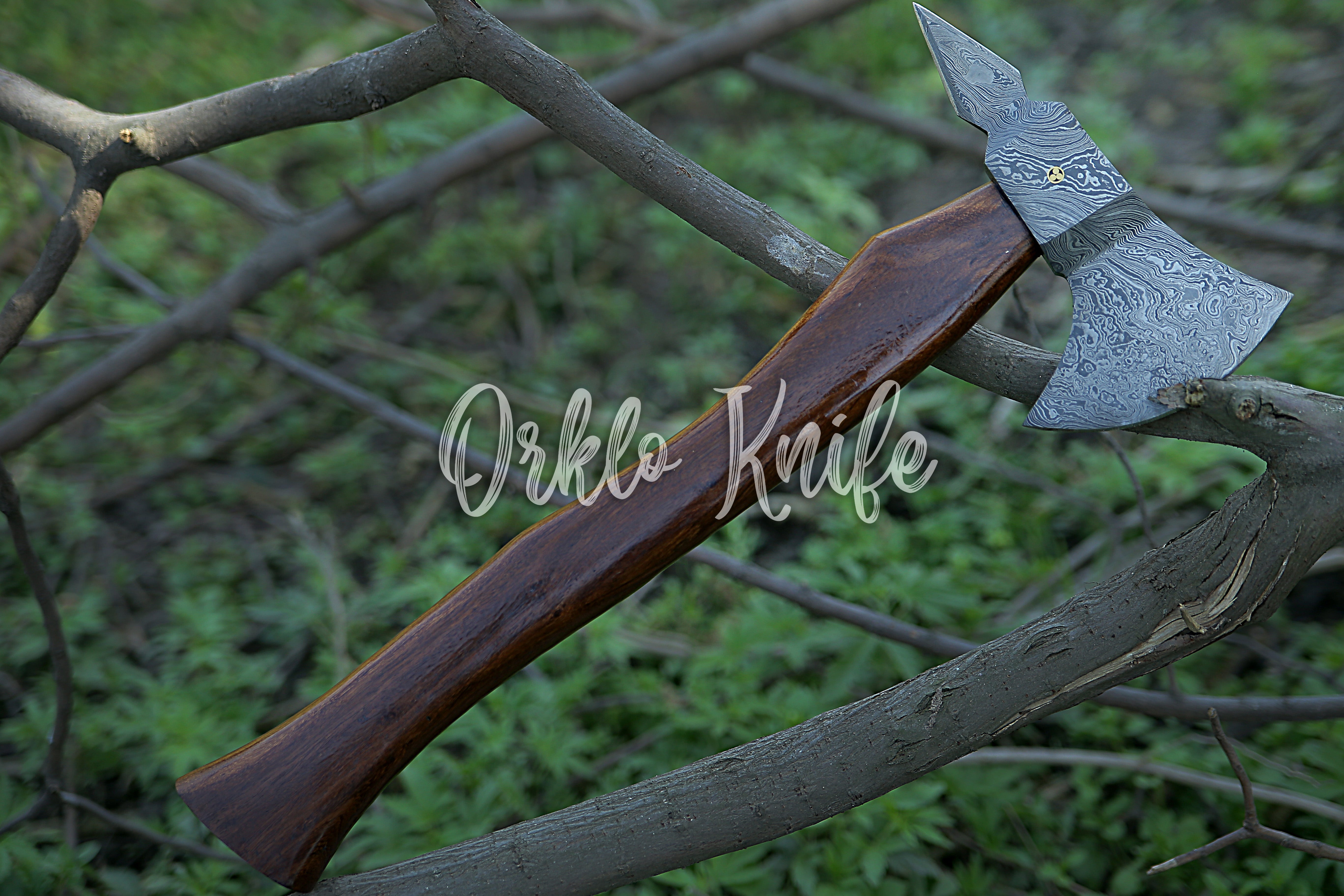 Handmade Axe with Pouch - Orkloknife