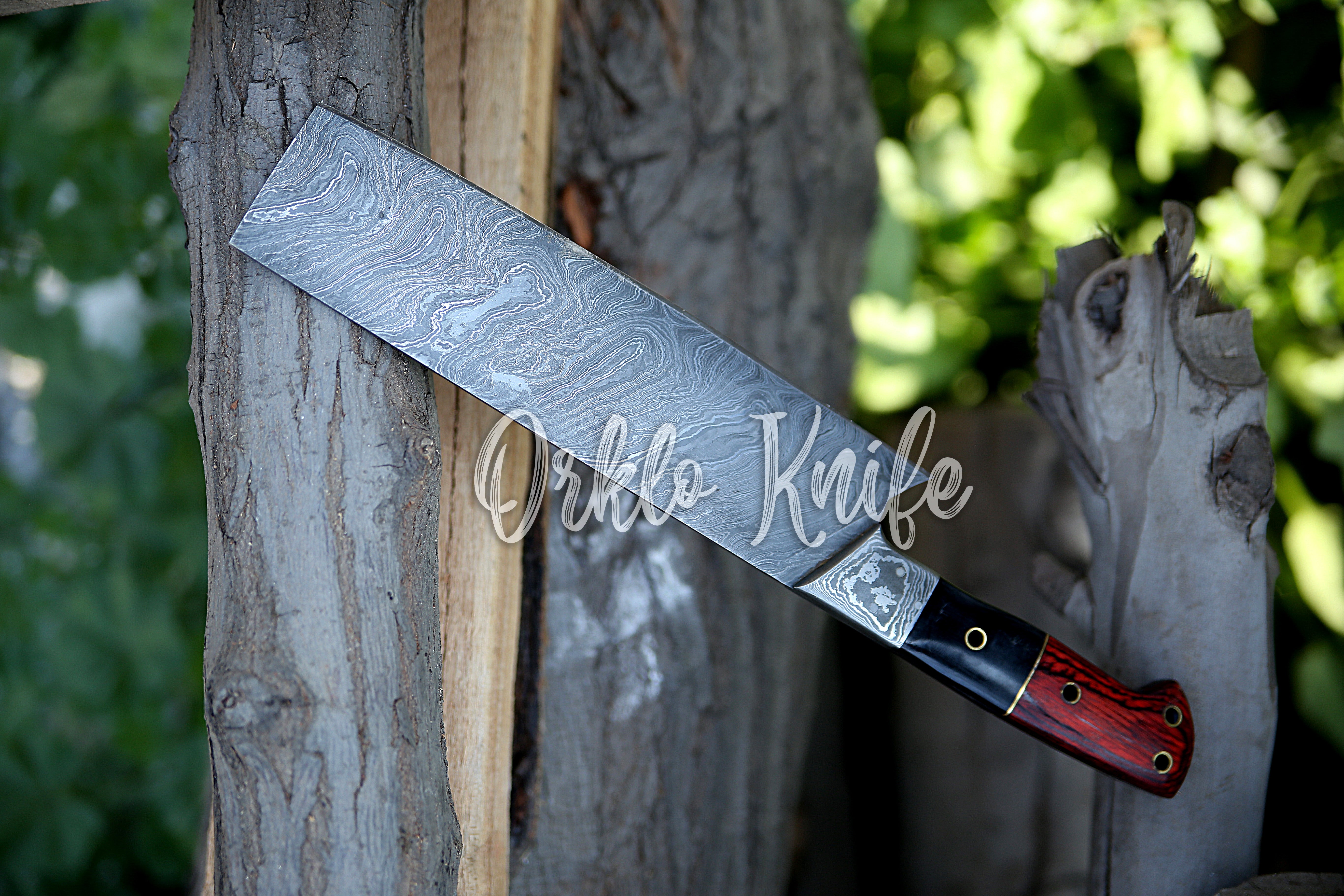 Damascus Cleaver /Chopper Knife - Orkloknife