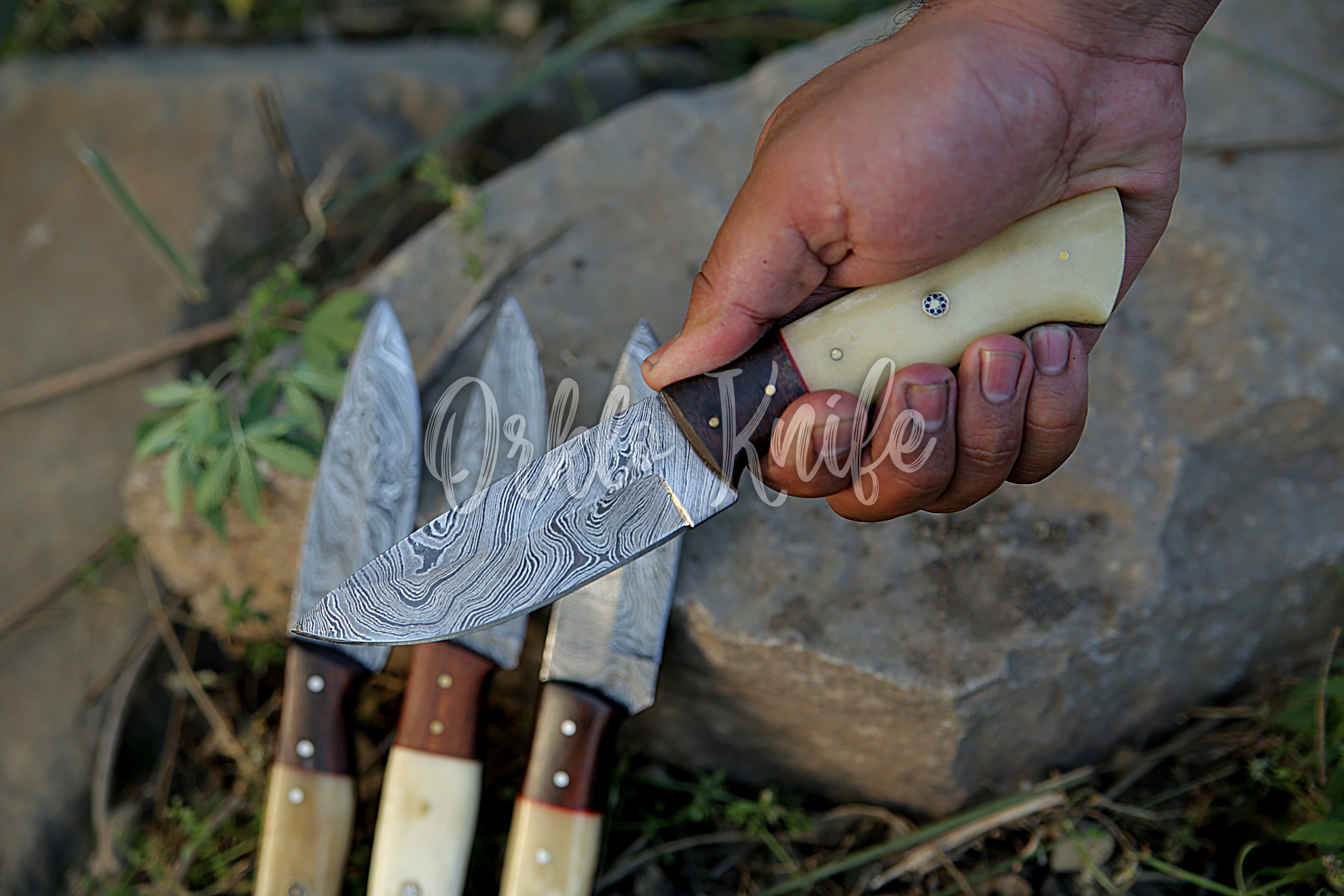 Damascus Steak knife set of 4 PCS - Orkloknife
