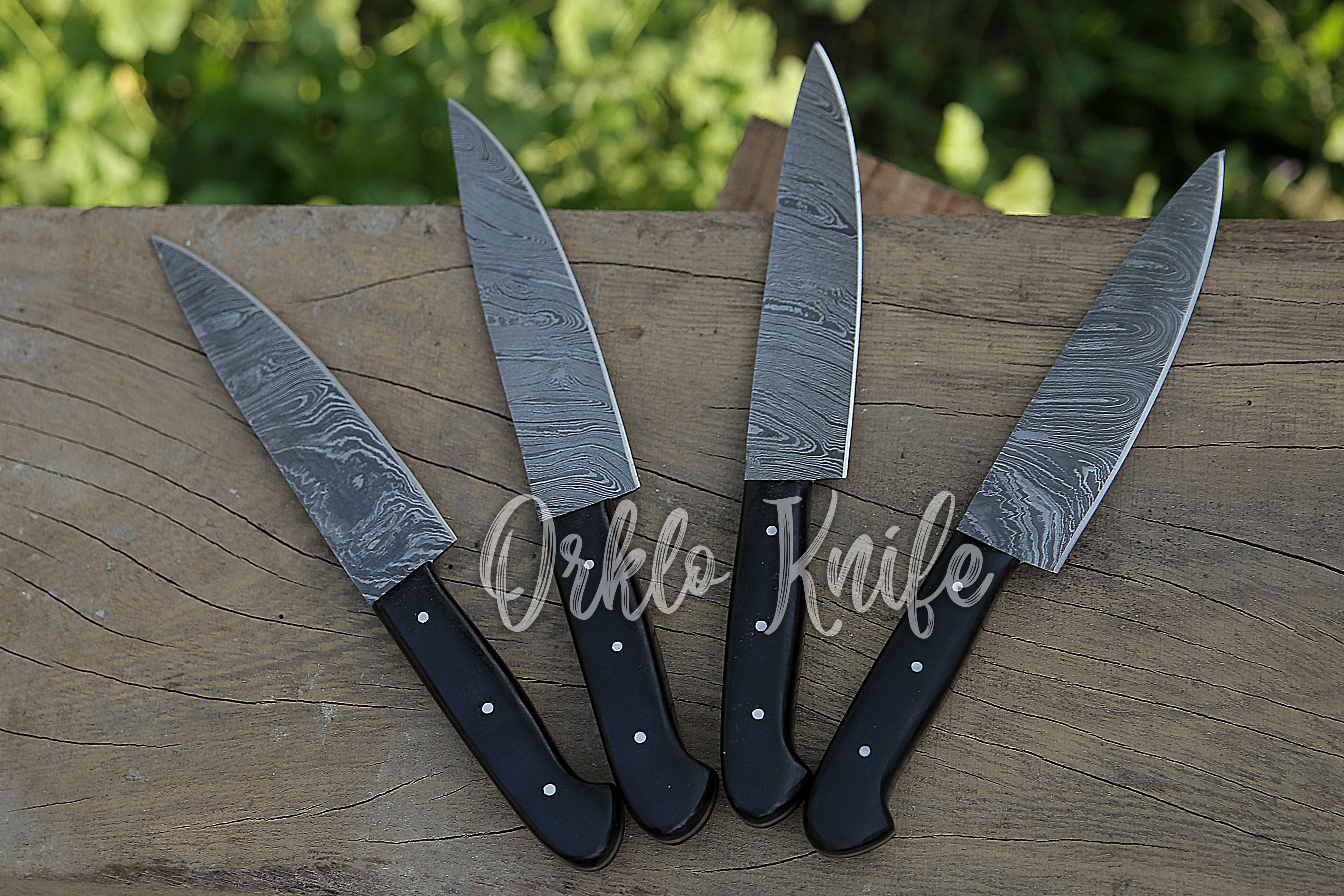 Damascus Steak knife set of 4 PCS - Orkloknife