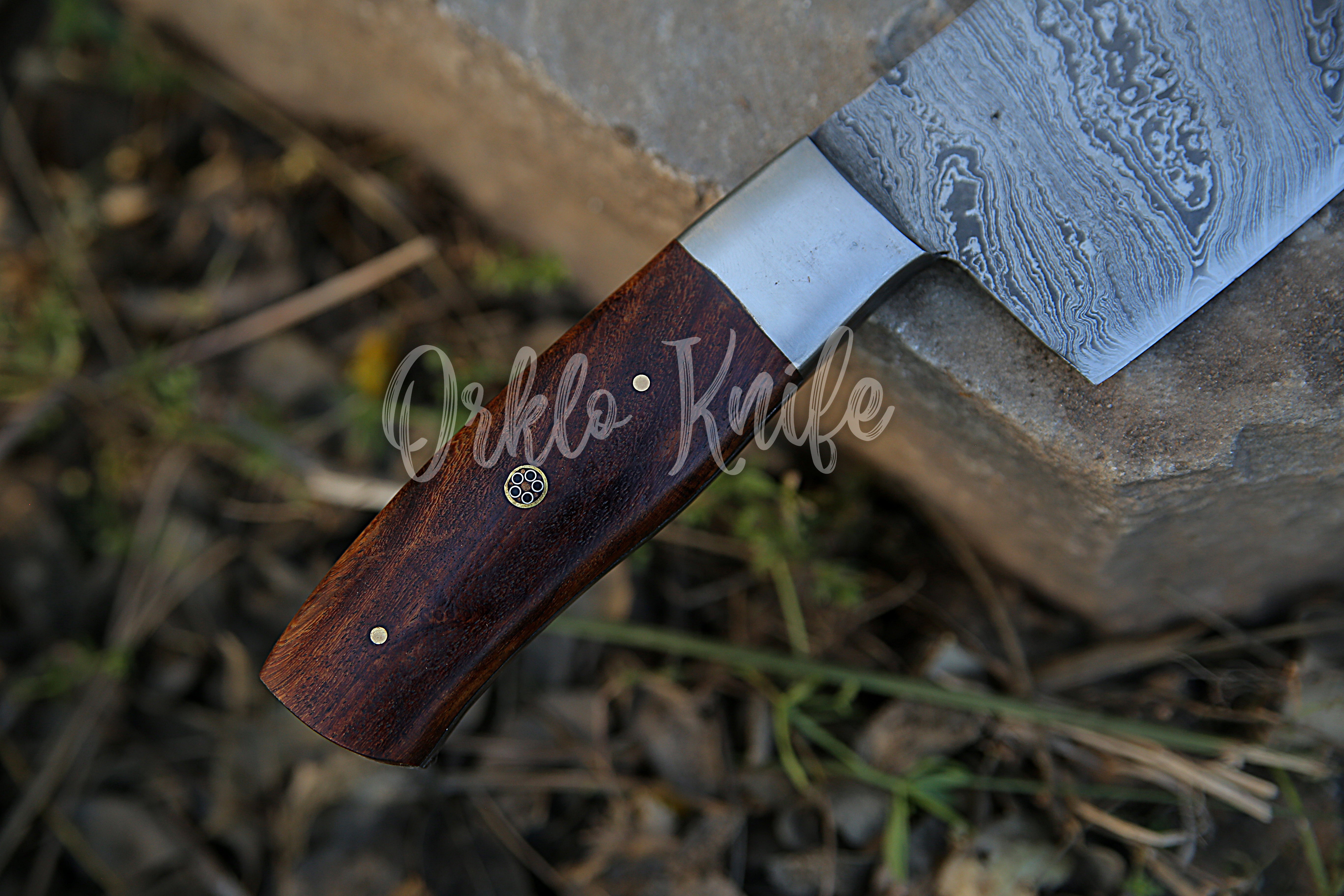 Damascus Cleaver knife - Orkloknife