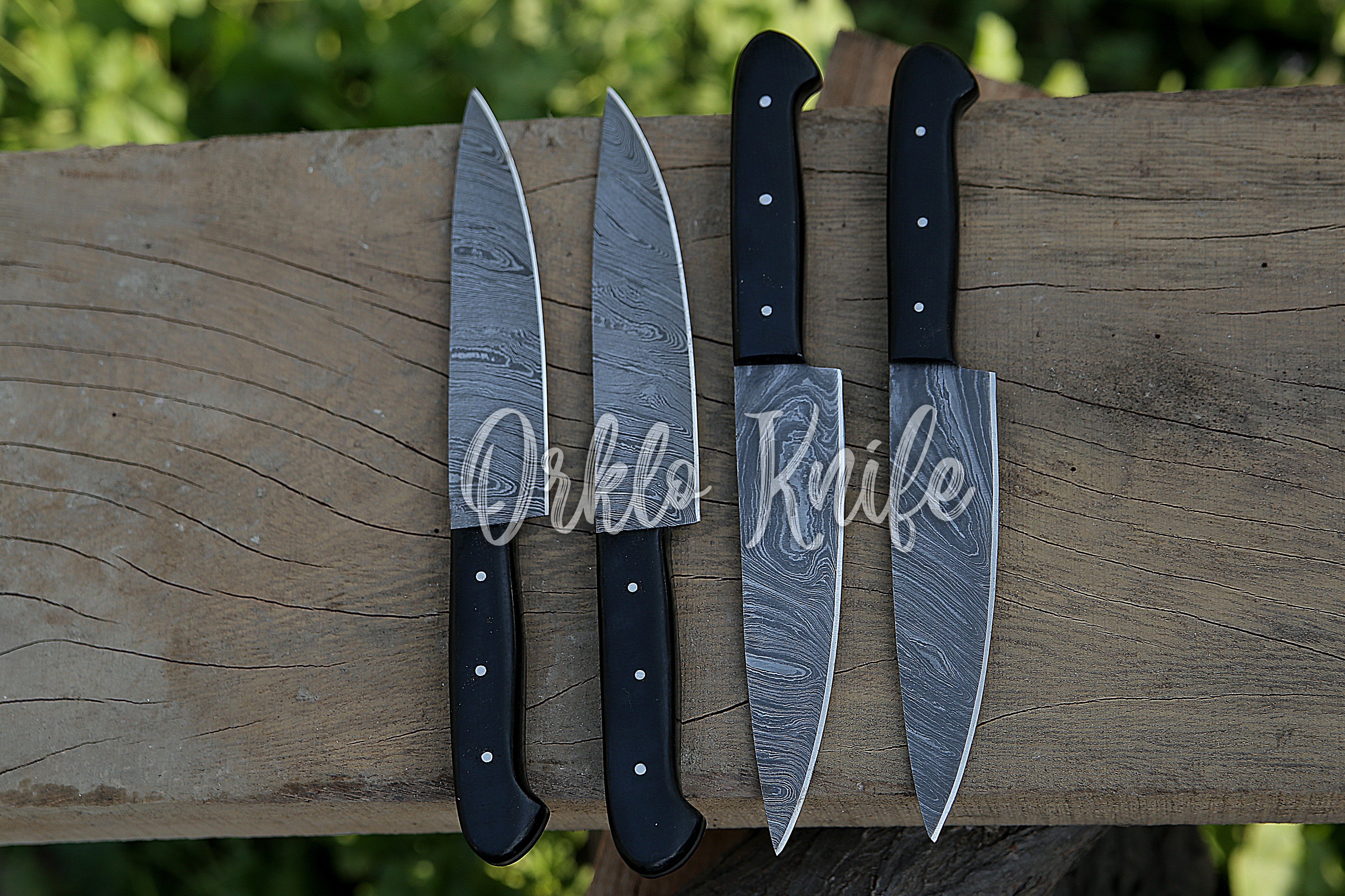 Damascus Steak knife set of 4 PCS - Orkloknife
