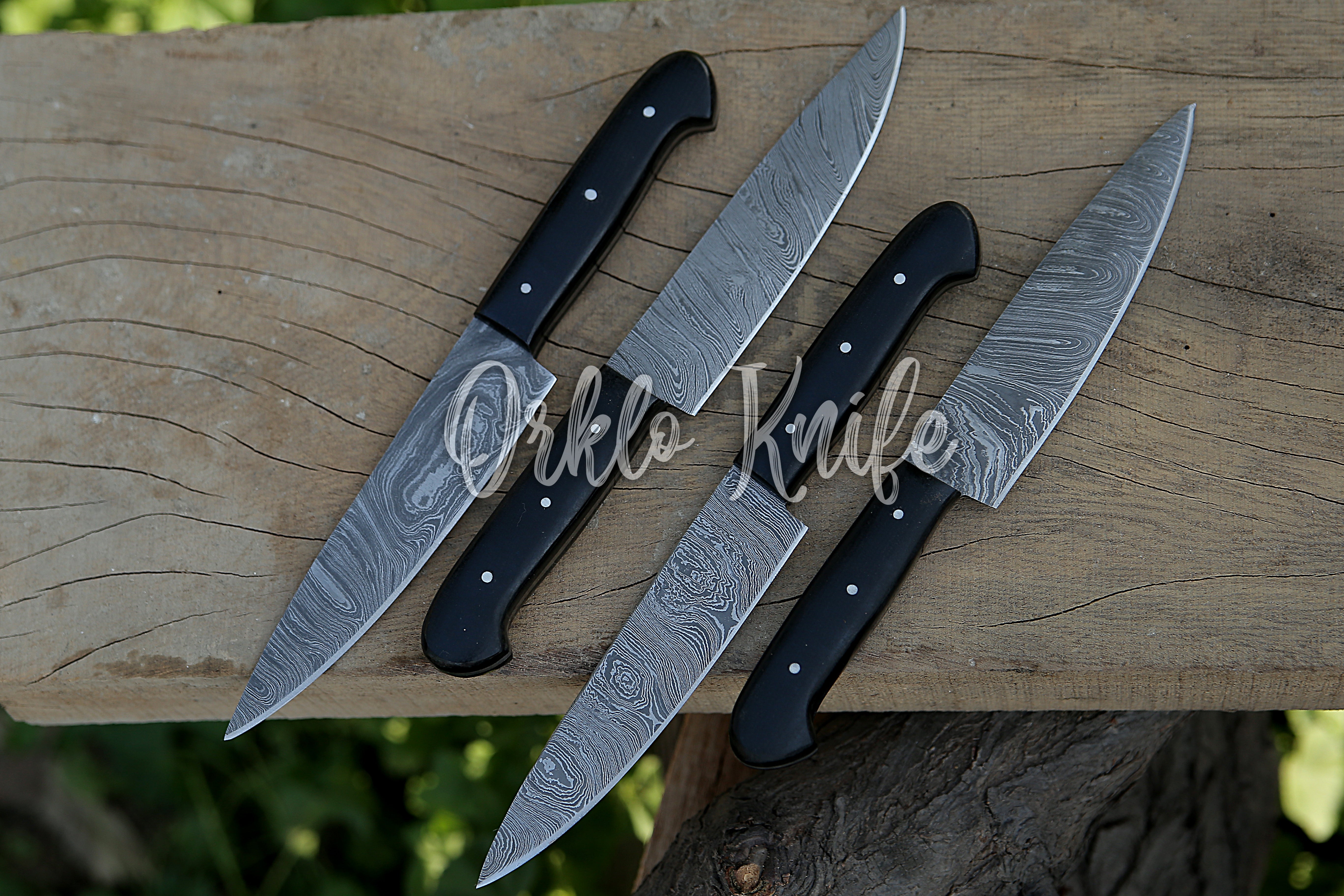 Damascus Steak knife set of 4 PCS - Orkloknife