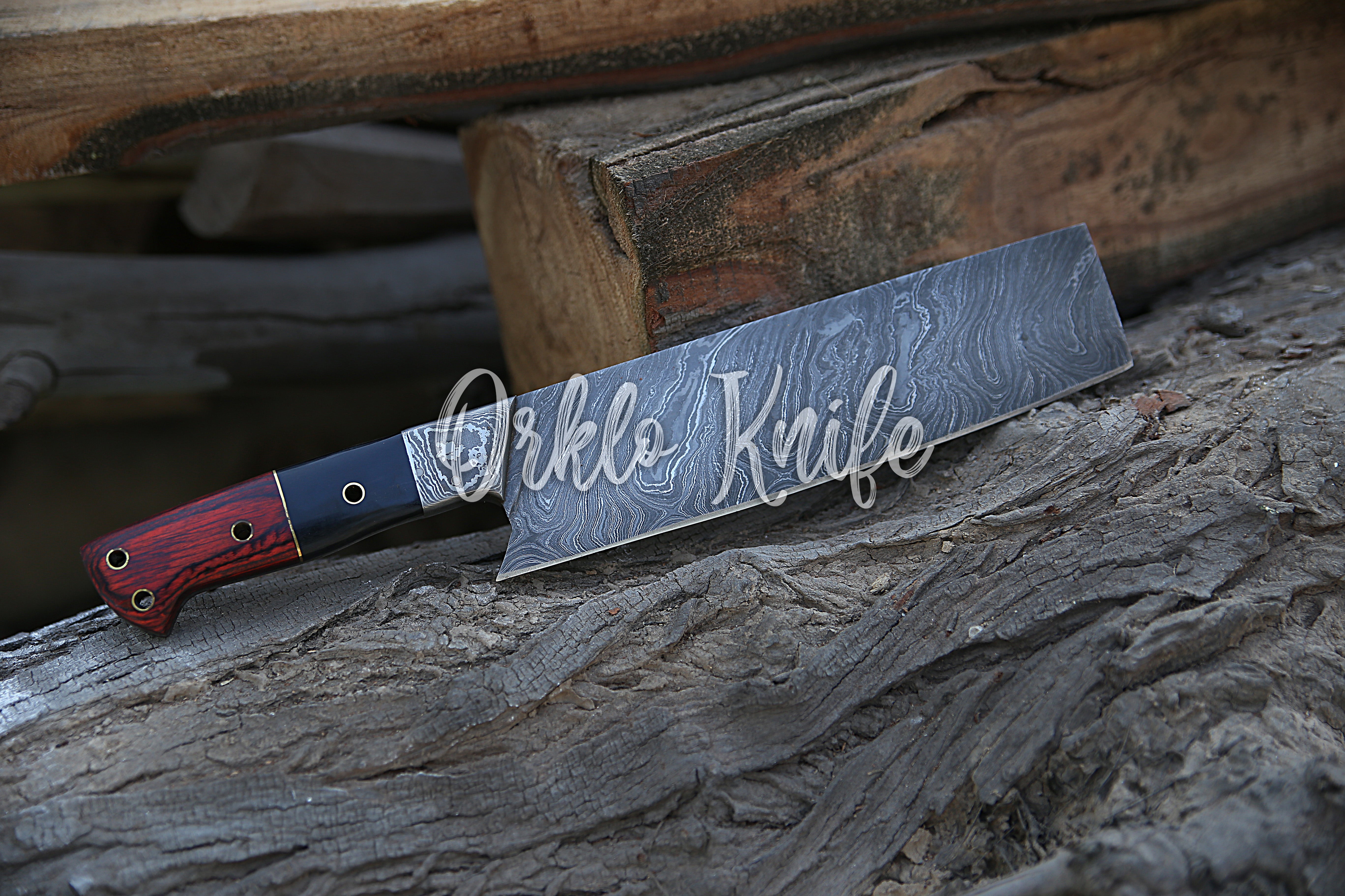 Damascus Cleaver /Chopper Knife - Orkloknife