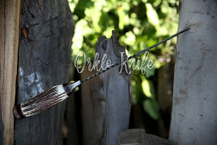 Horn Handle Hand Forge Knife