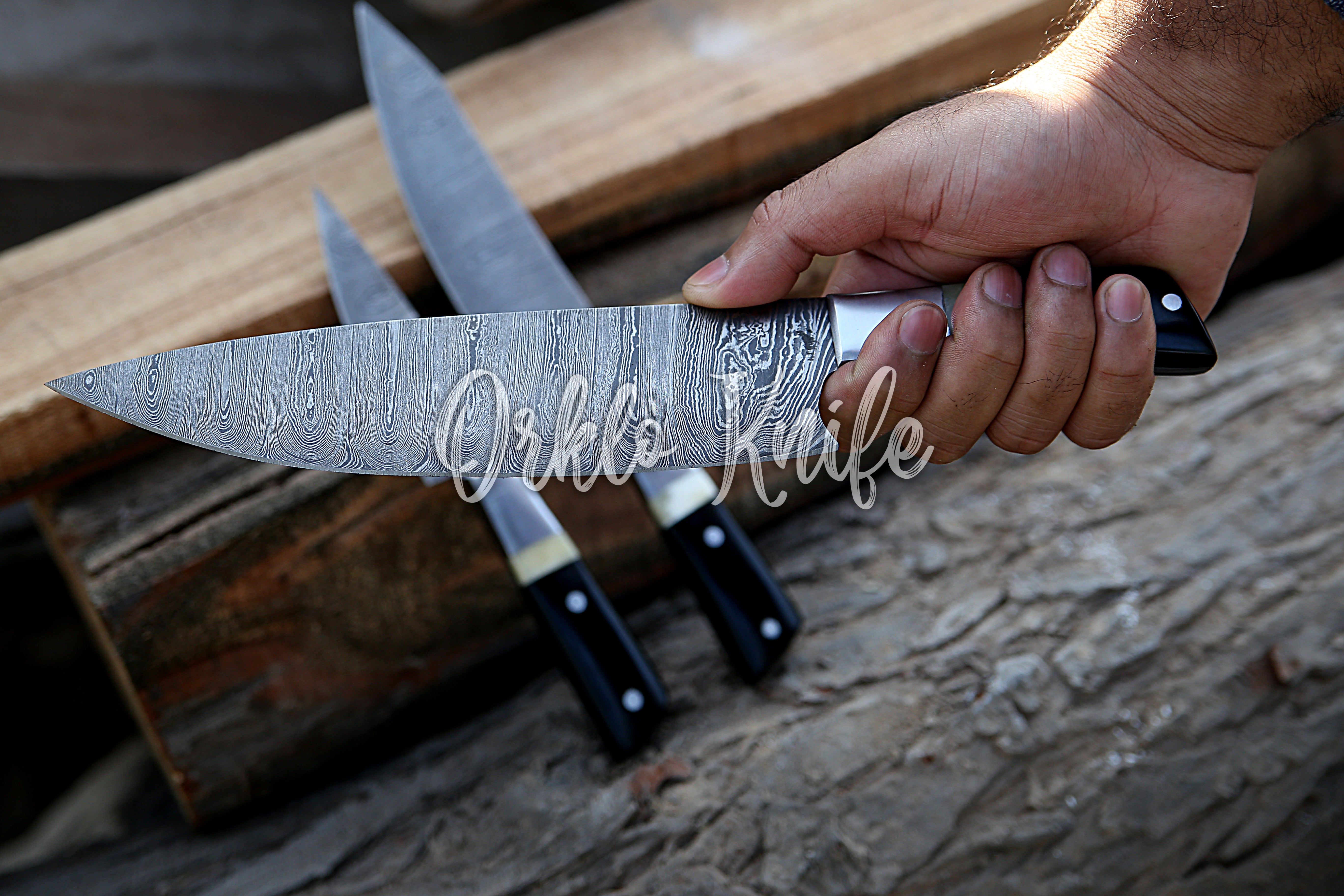 Damascus Chef knife set of 3 PCS - Orkloknife