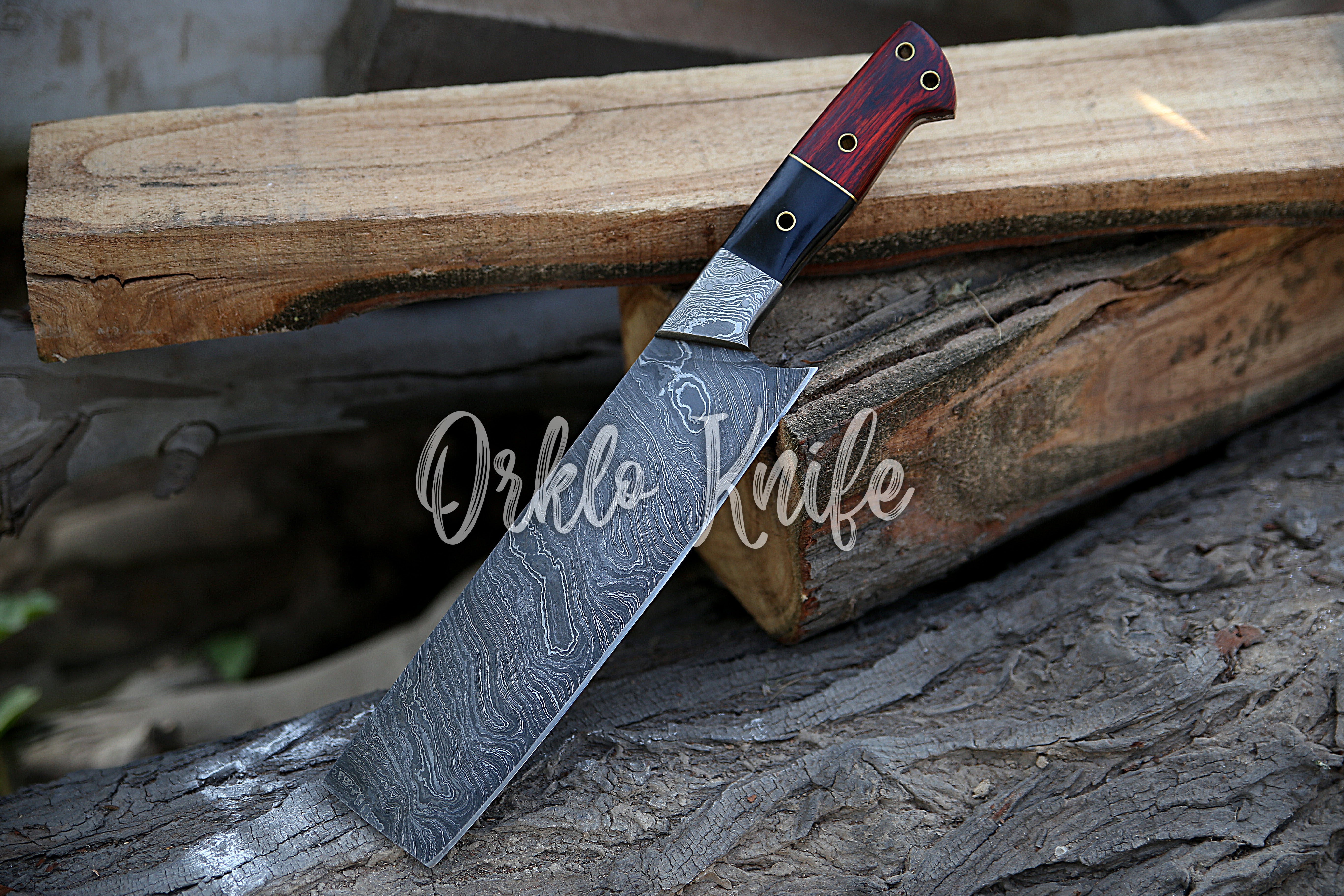 Damascus Cleaver /Chopper Knife - Orkloknife