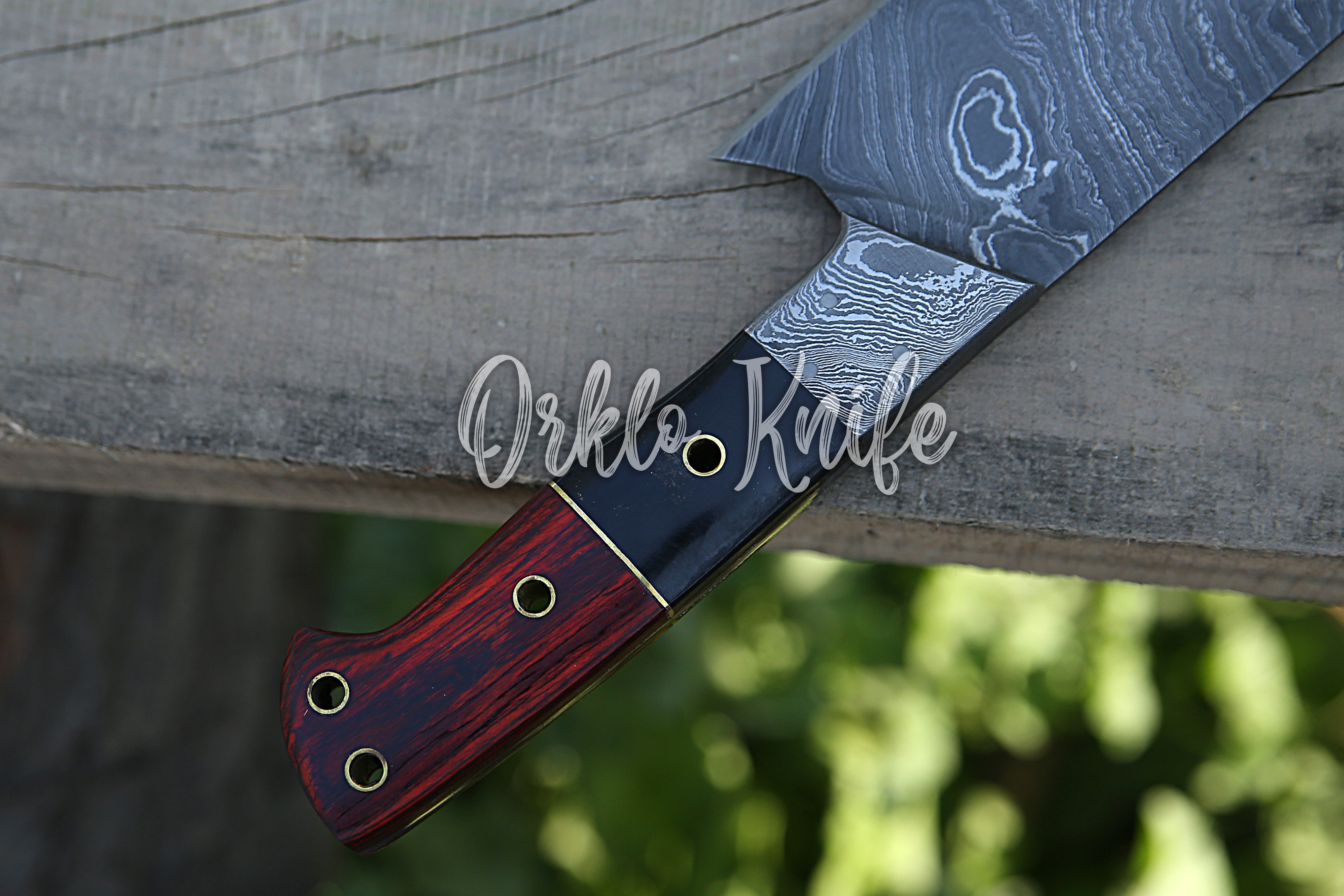 Damascus Cleaver /Chopper Knife - Orkloknife
