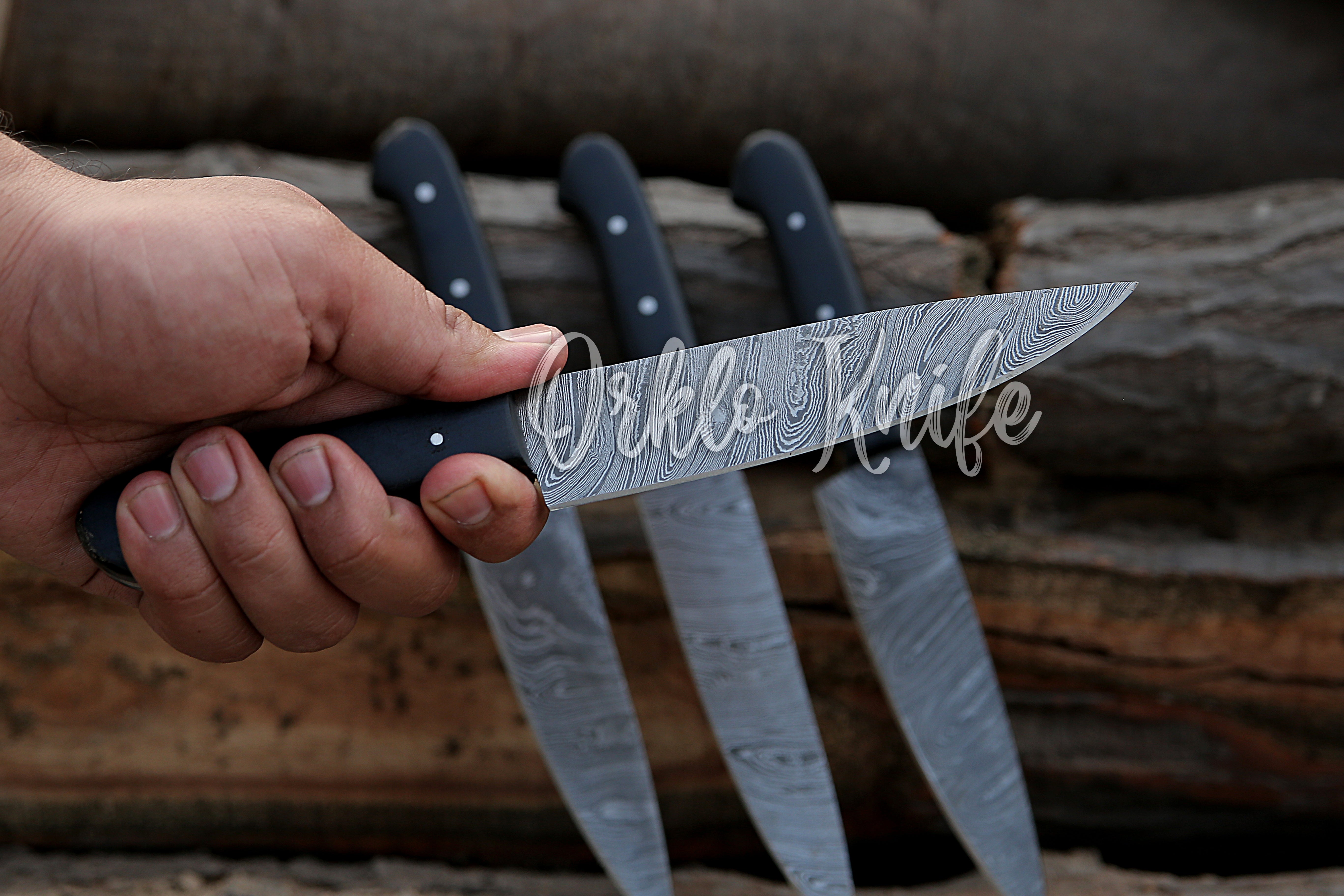Damascus Steak knife set of 4 PCS - Orkloknife