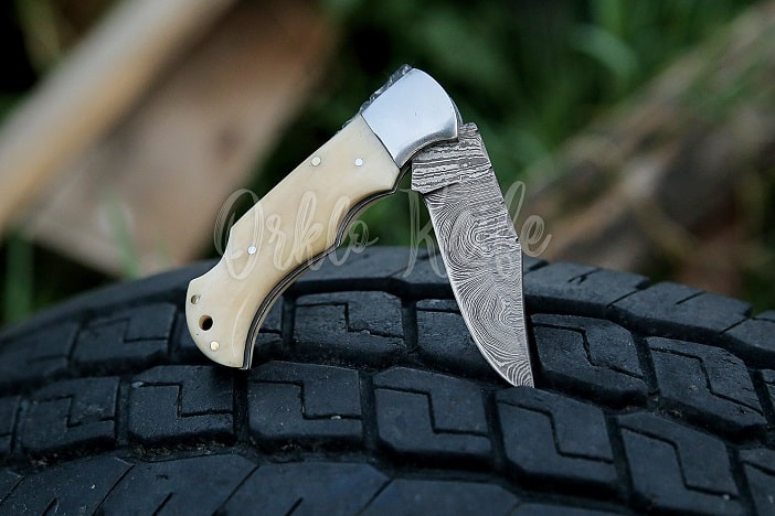 bone handle pocket knife with clip