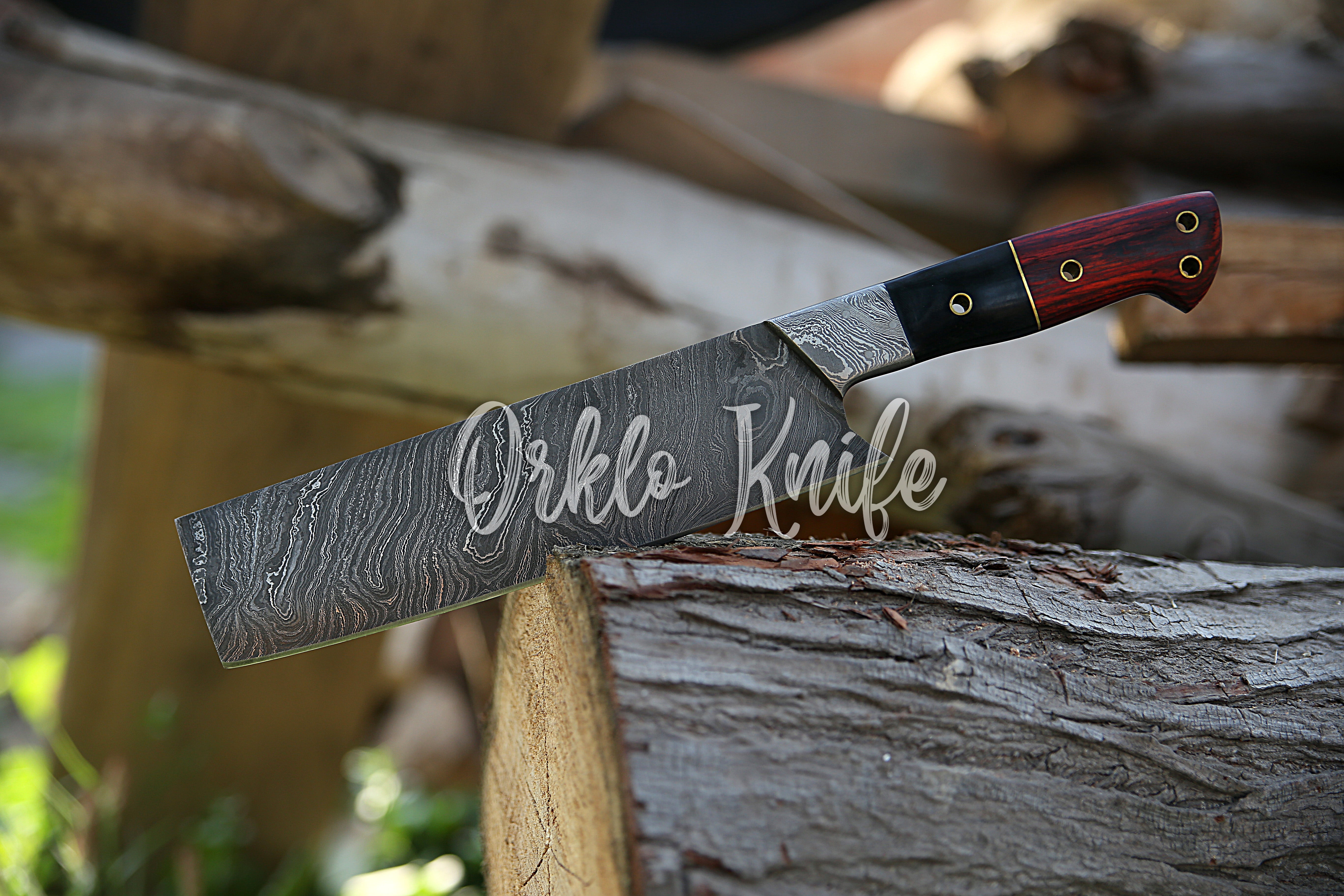 Damascus Cleaver /Chopper Knife - Orkloknife