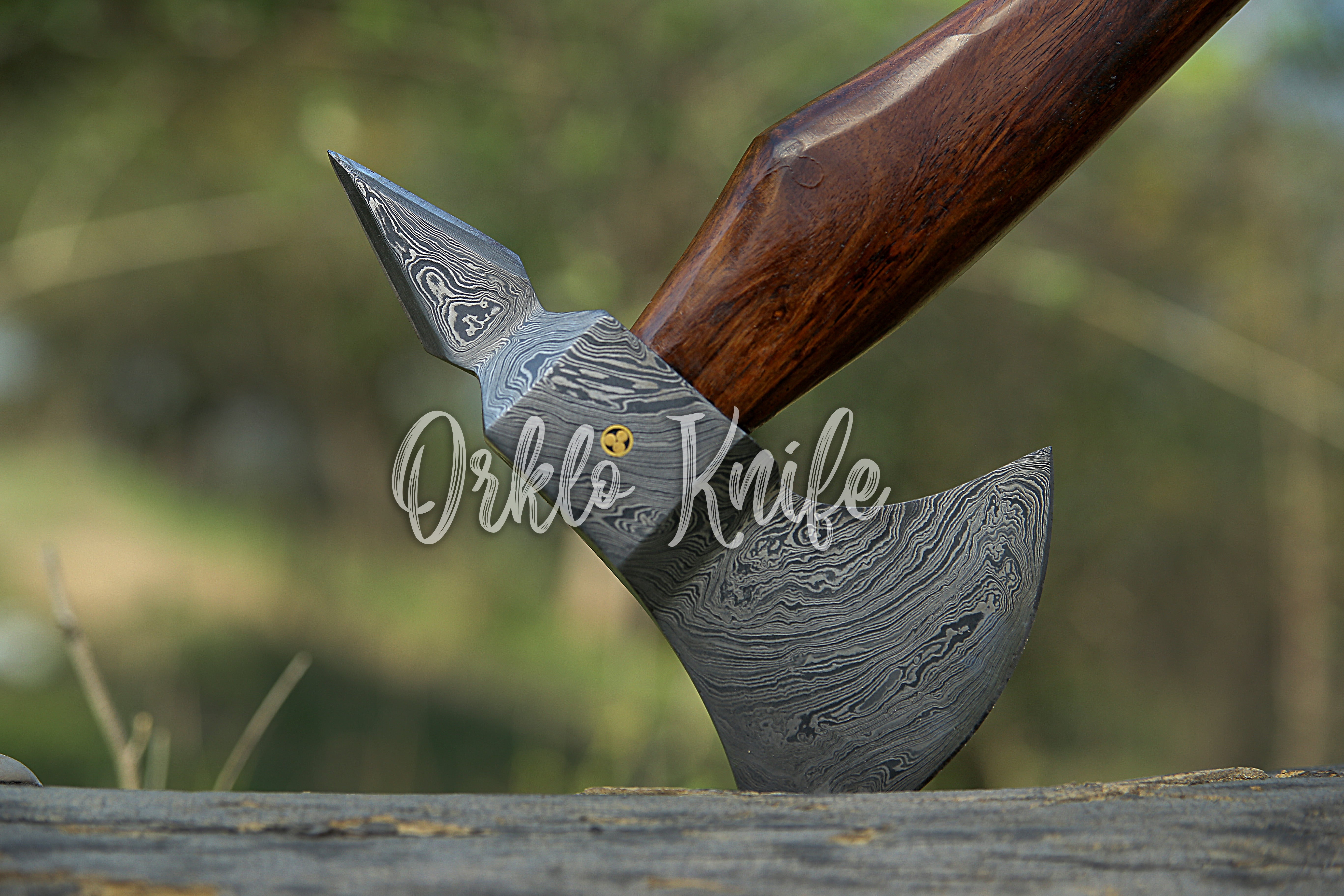 Handmade Axe with Pouch - Orkloknife