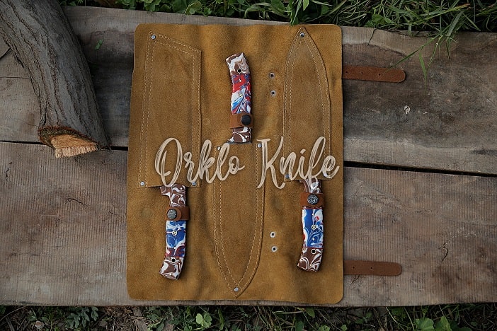 chef knife set with cleaver