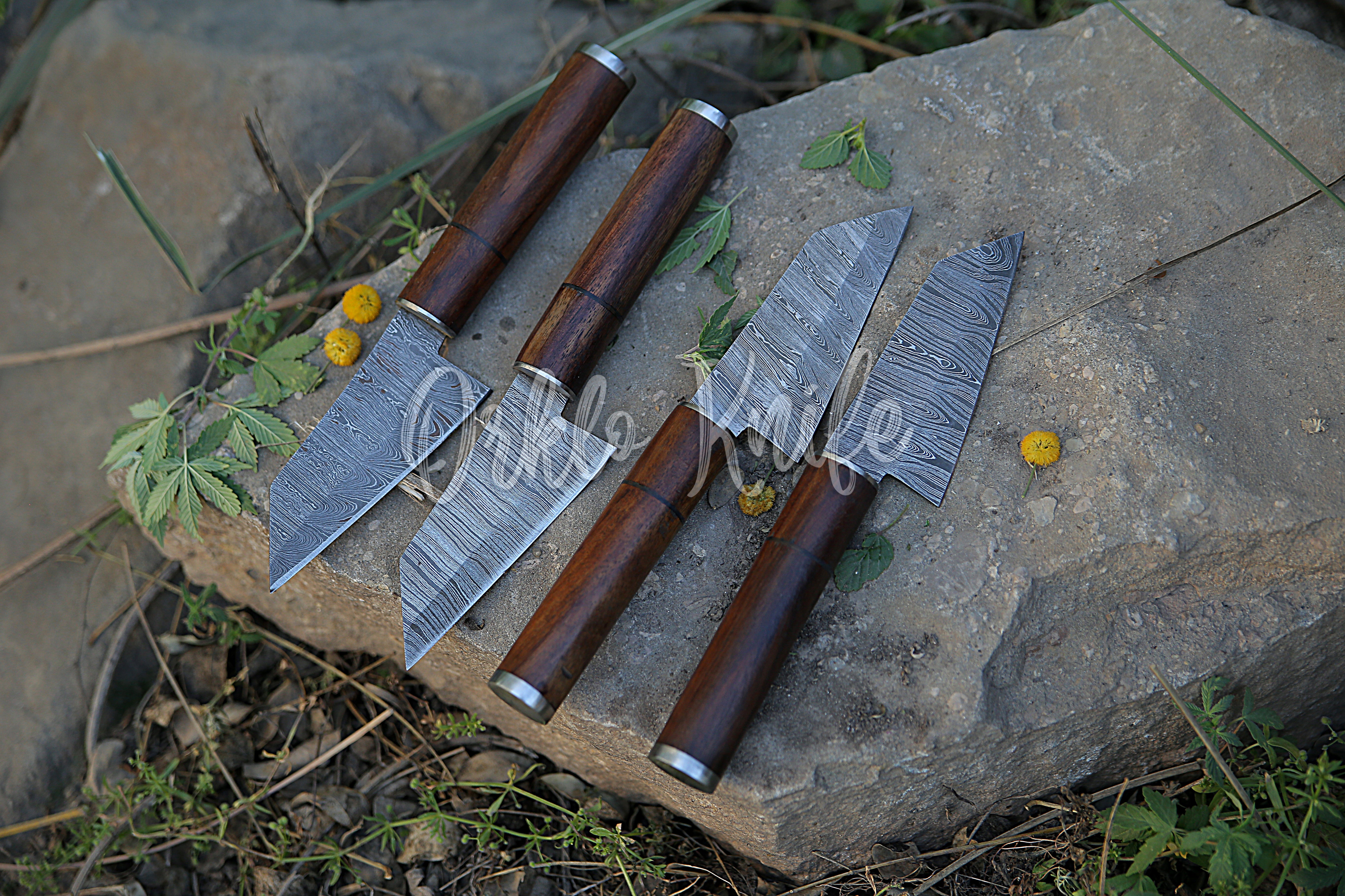 Damascus steak knives set of 4 PCS - Orkloknife