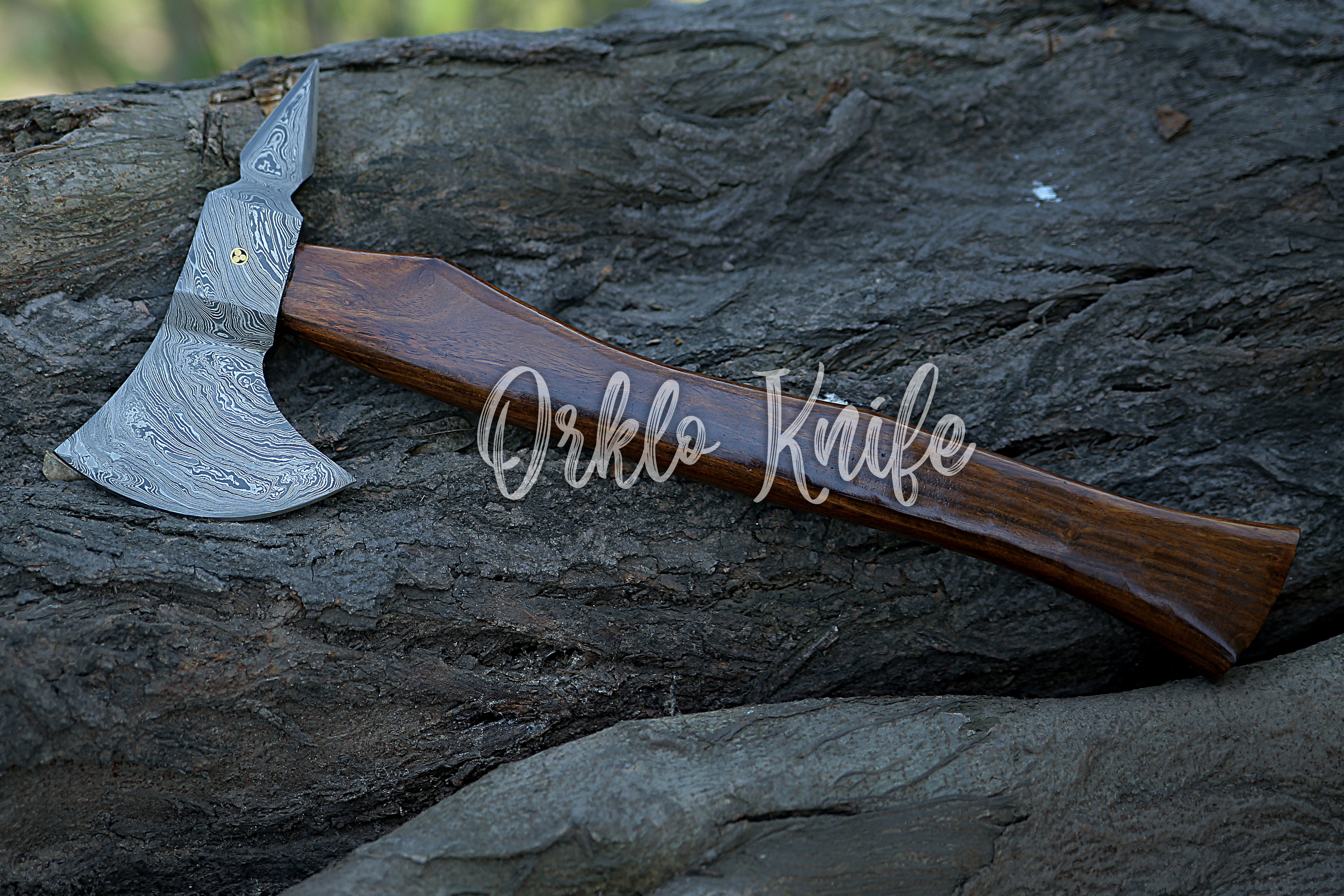 Handmade Axe with Pouch - Orkloknife