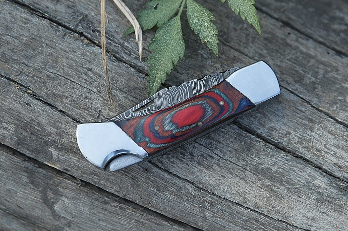 damascus steel pocket knife amazon