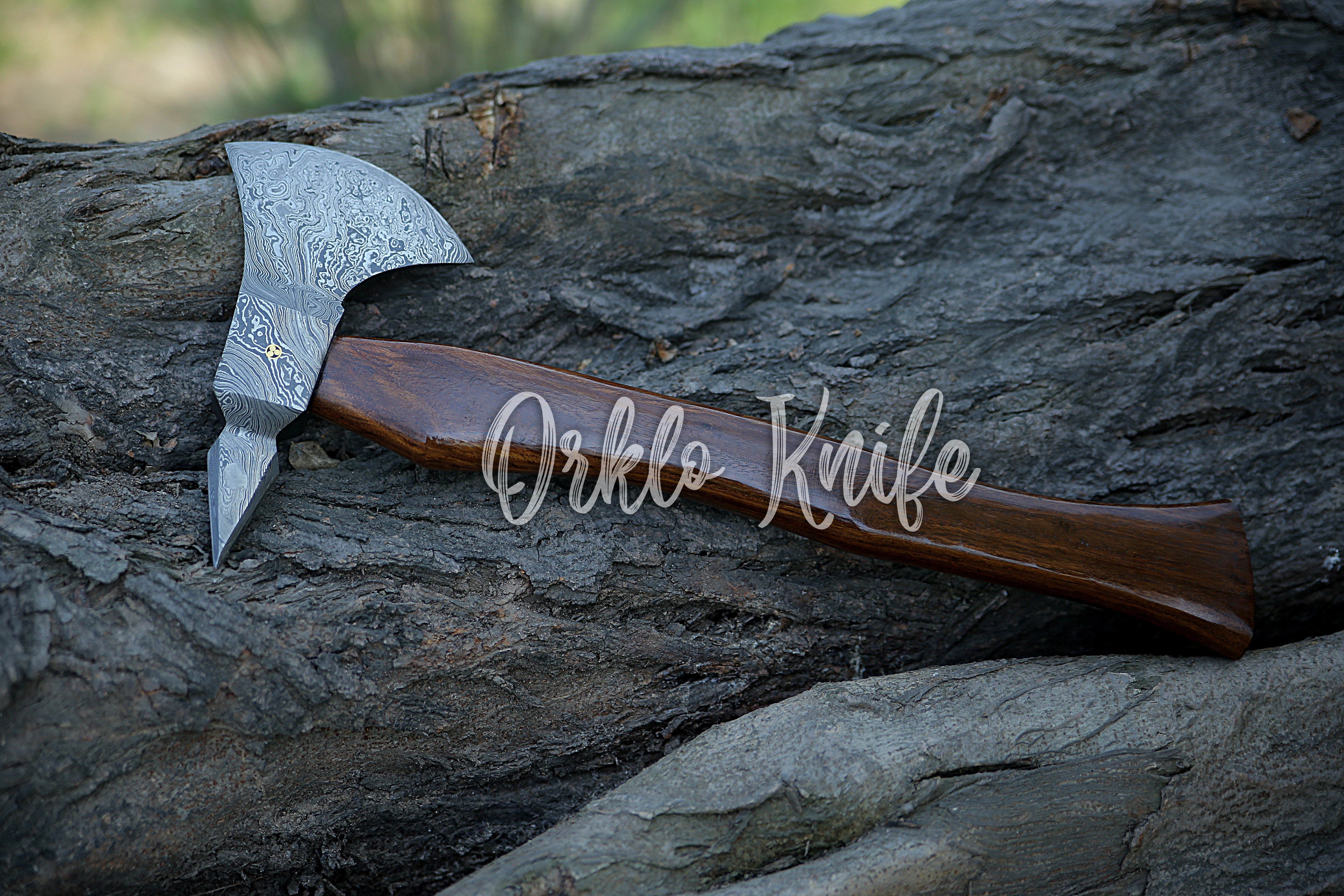 Handmade Axe with Pouch - Orkloknife