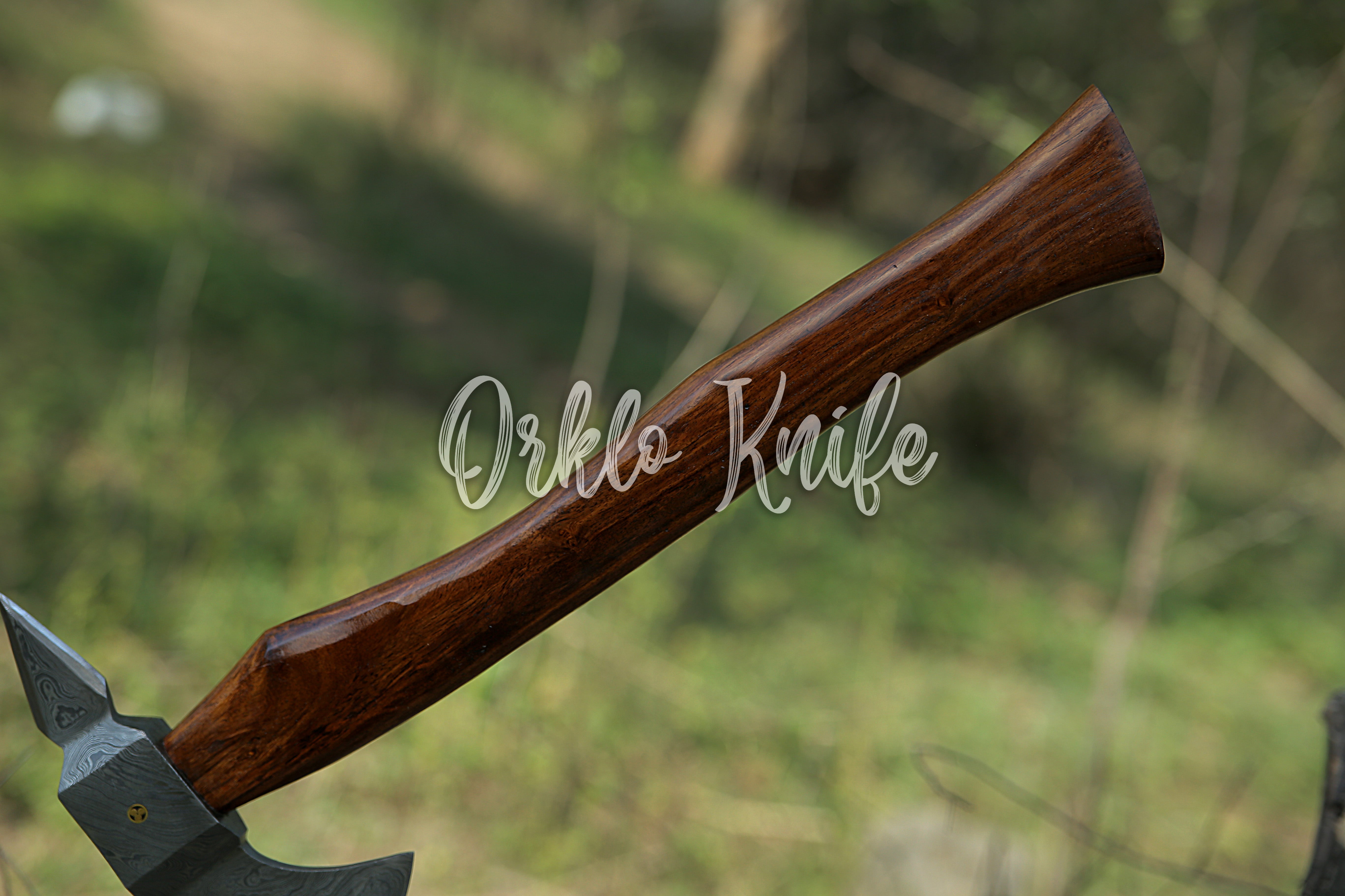Handmade Axe with Pouch - Orkloknife