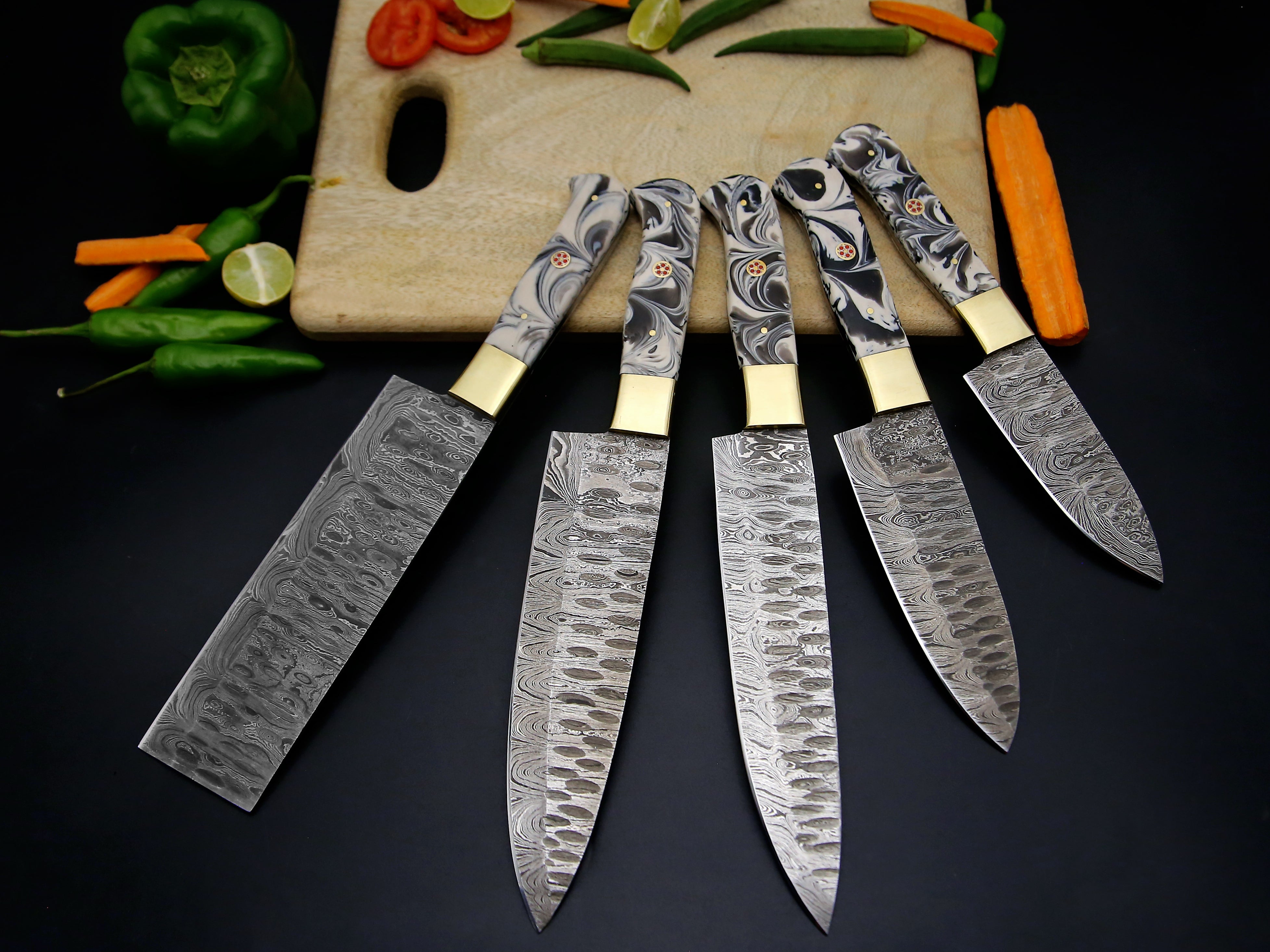 Damascus chef knife 13