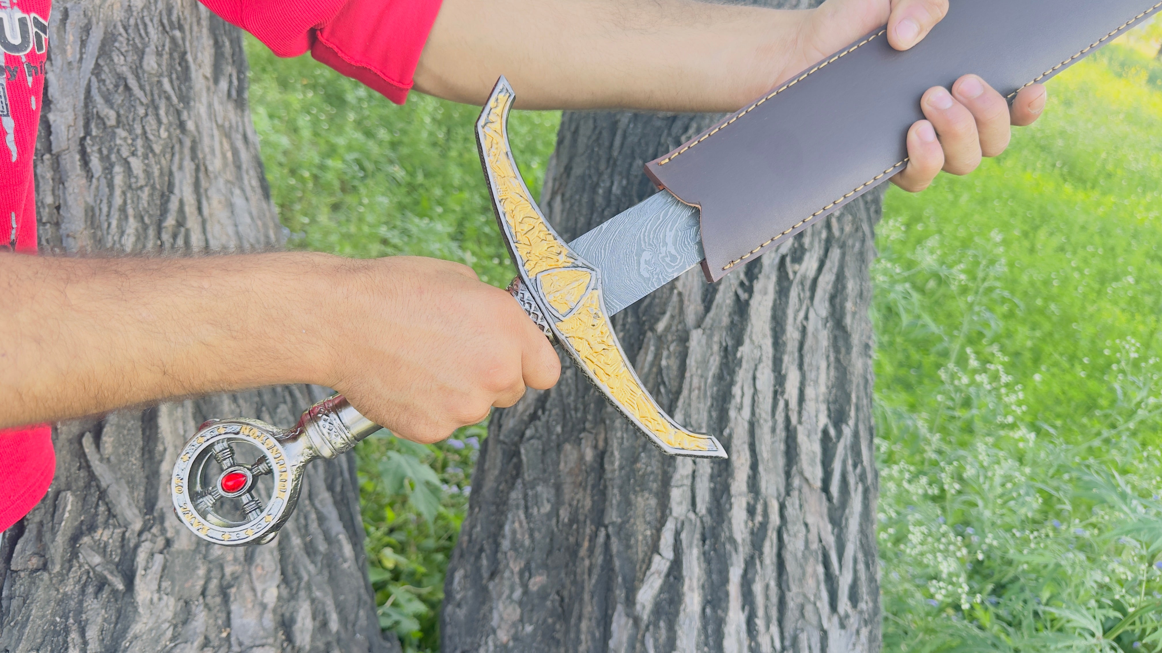 Sliverthorn Knight Sword Fantasy Sword with Engraved Blade, Medieval Decorative Sword for Display House warming gift