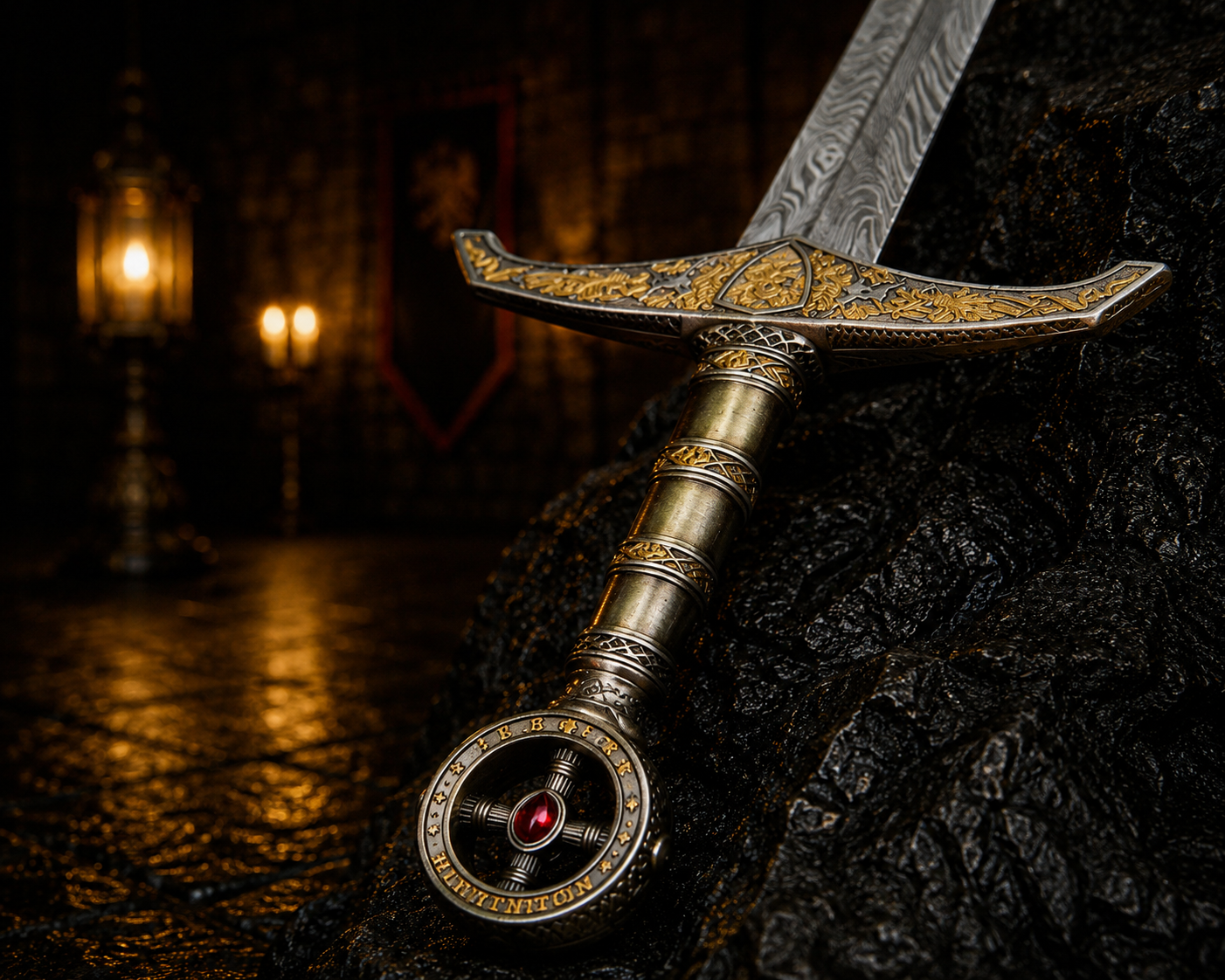 Sliverthorn Knight Sword Fantasy Sword with Engraved Blade, Medieval Decorative Sword for Display House warming gift