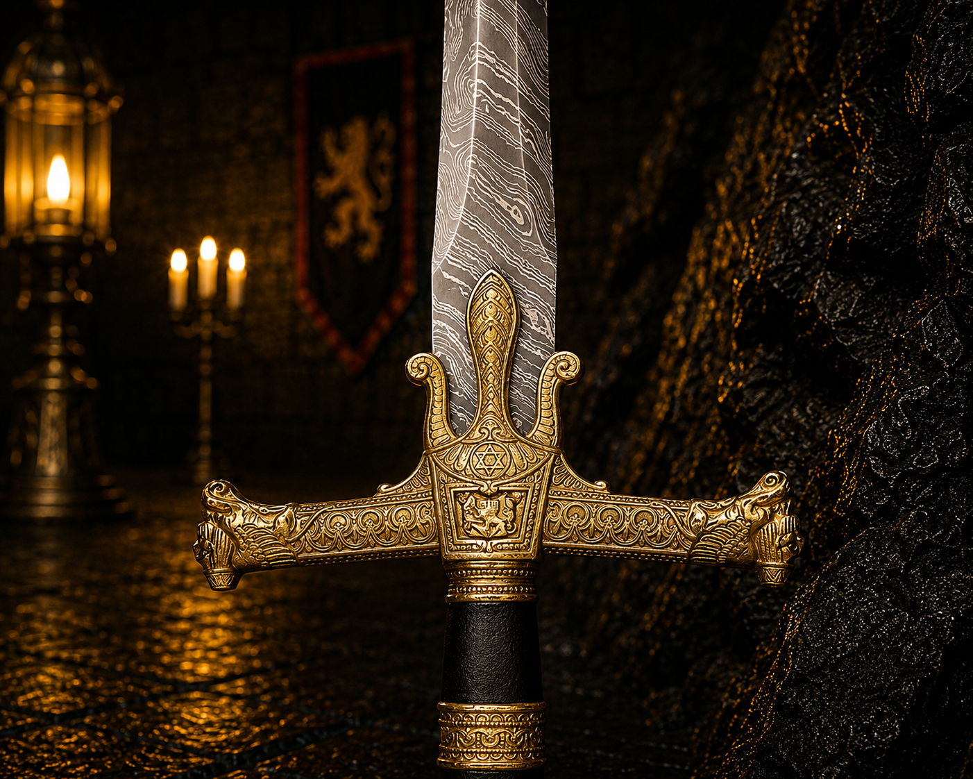 Handmade Forged Great Sword Engraved Blade, Medieval Decorative Damascus Sword for Display Halloween Christmas gift