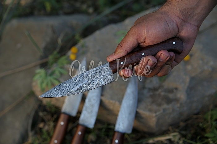 Cattleman Damascus Steel Steak Knives