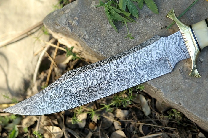 The Ultimate Big Bowie Knife for Sale - 15-Inch Damascus Steel