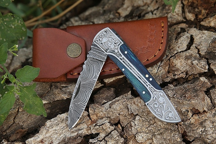 small blue pocket knife