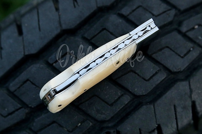 White Bone Handle Pocket Knife for Sale